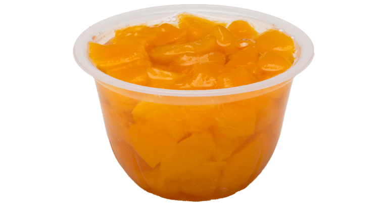 Premium Diced Peaches in Natural Juice 4.5 oz. Cups - 96/Case