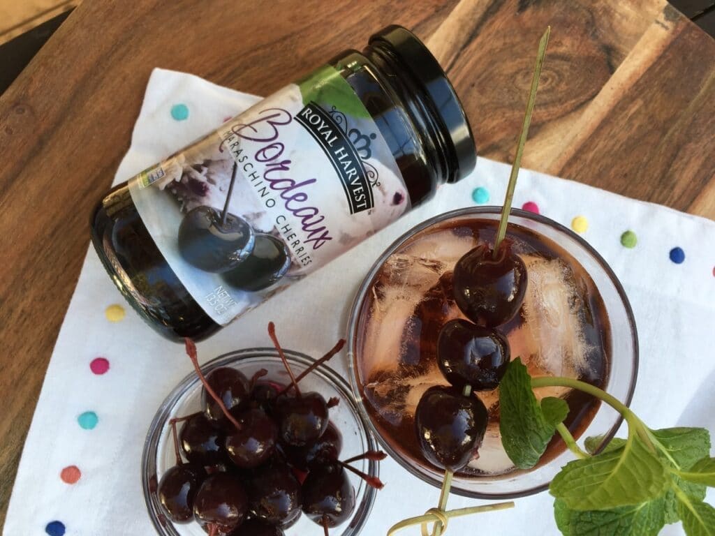 Bordeaux Cherry Bourbon Smash cocktail