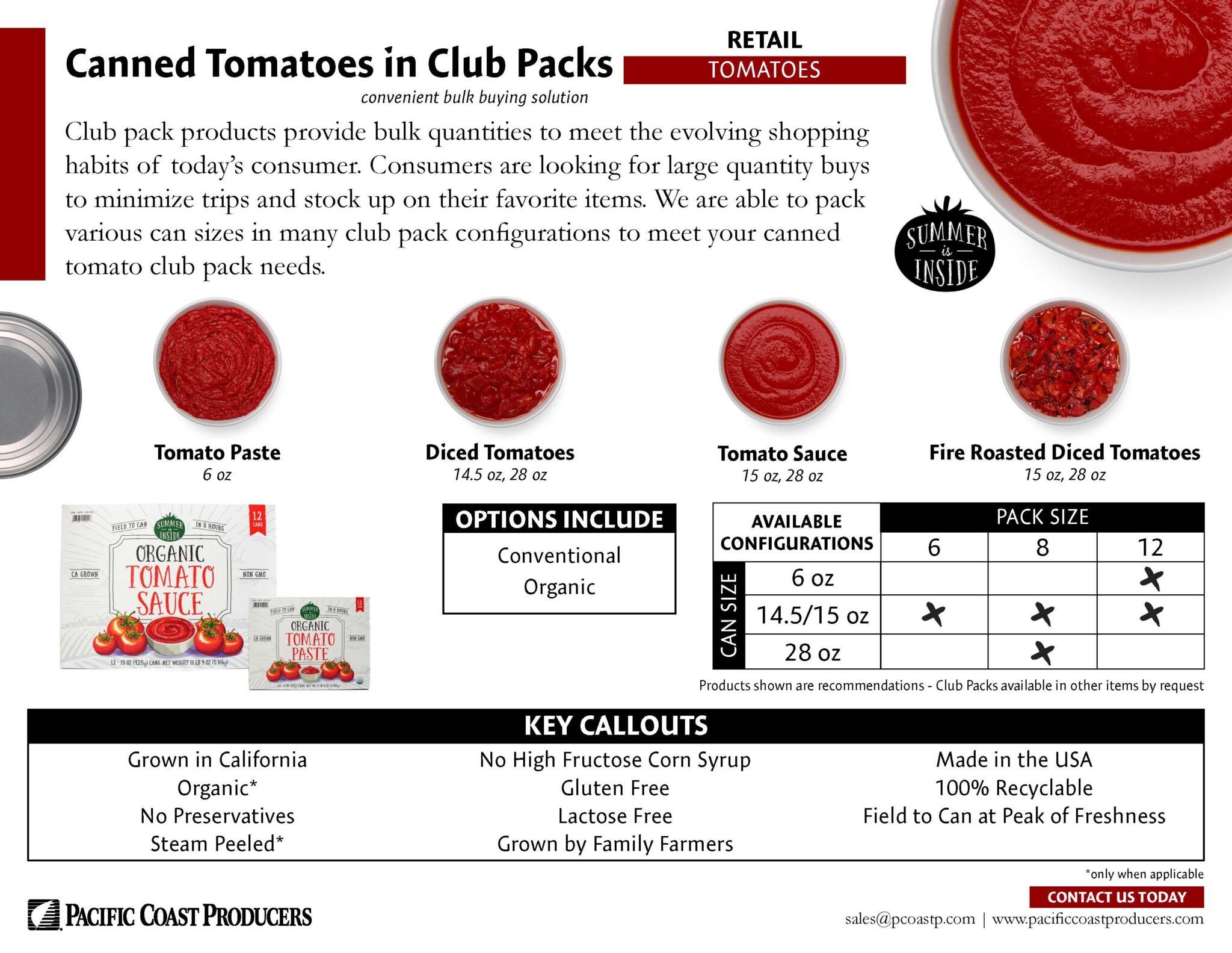 The retail club pack containing canned tomatoes ingredients.