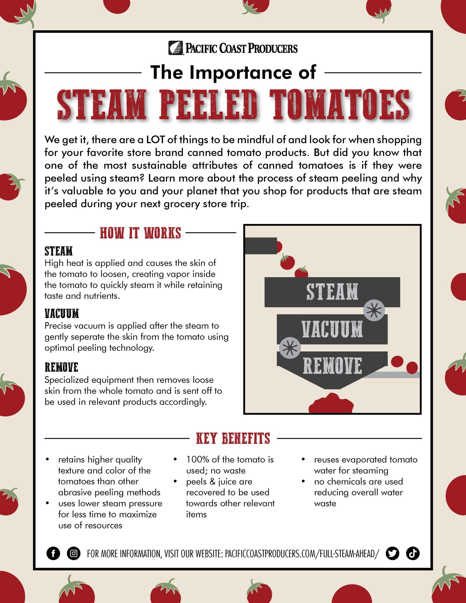 Unveiling the significance of steam peeled tomatoes.